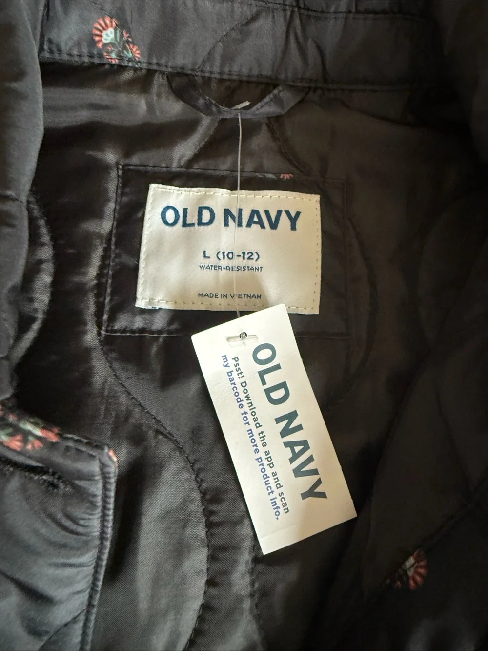 Old Navy Black Women's Quilted Water-Resistant Puffer Jacket